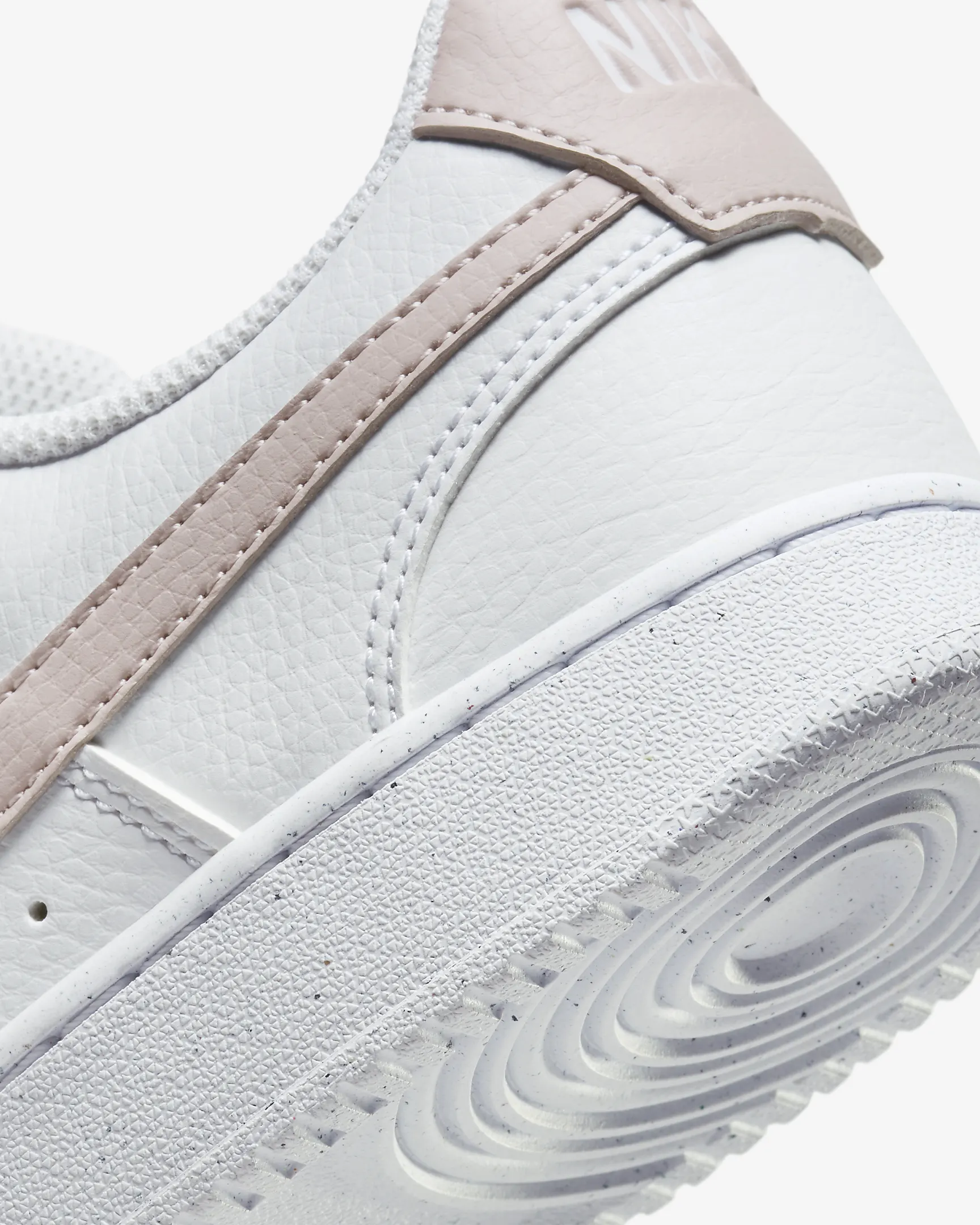 Nike Court Vision Low Next Nature Wit/Taupe Dames