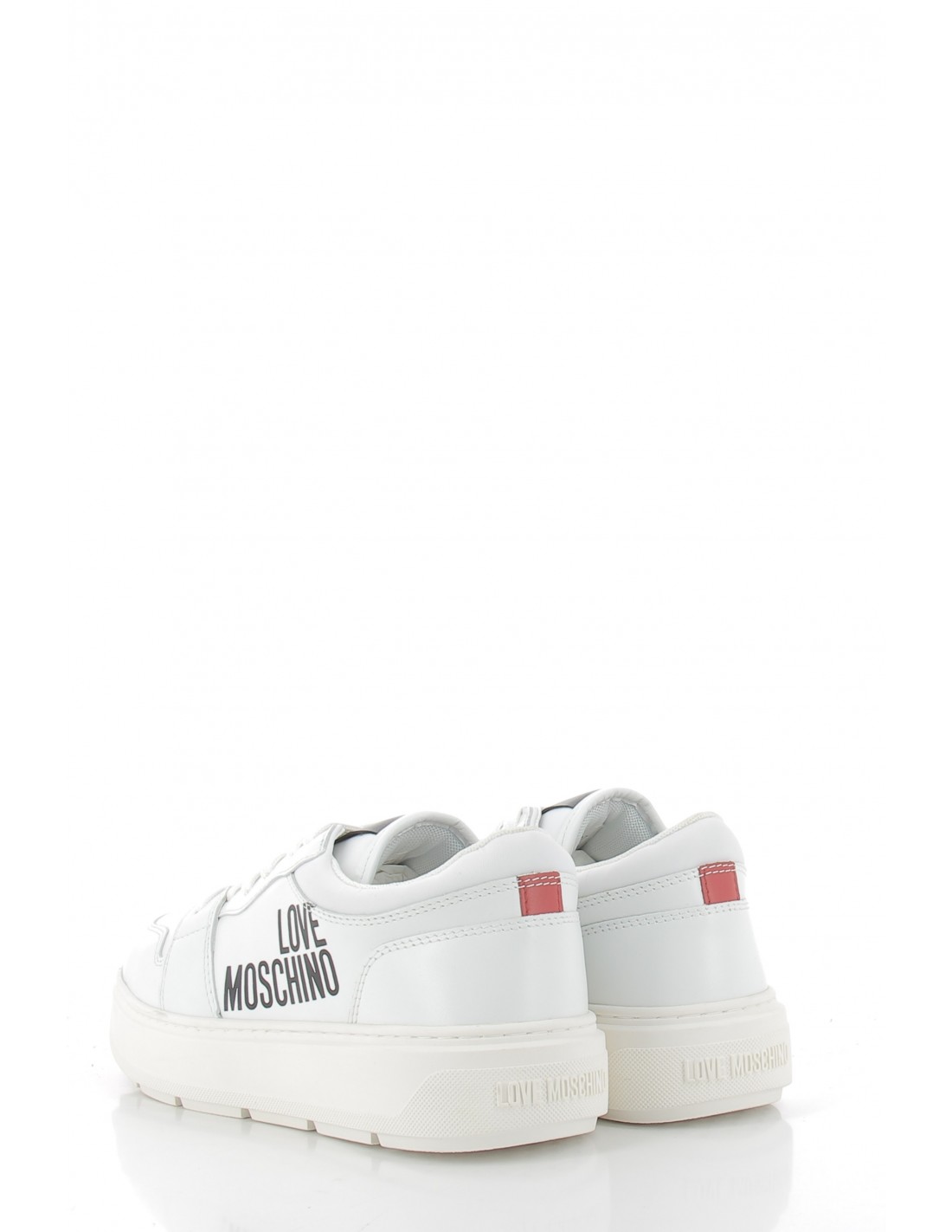 moschino love baskets compensées femme sneakers bold cuir blanc