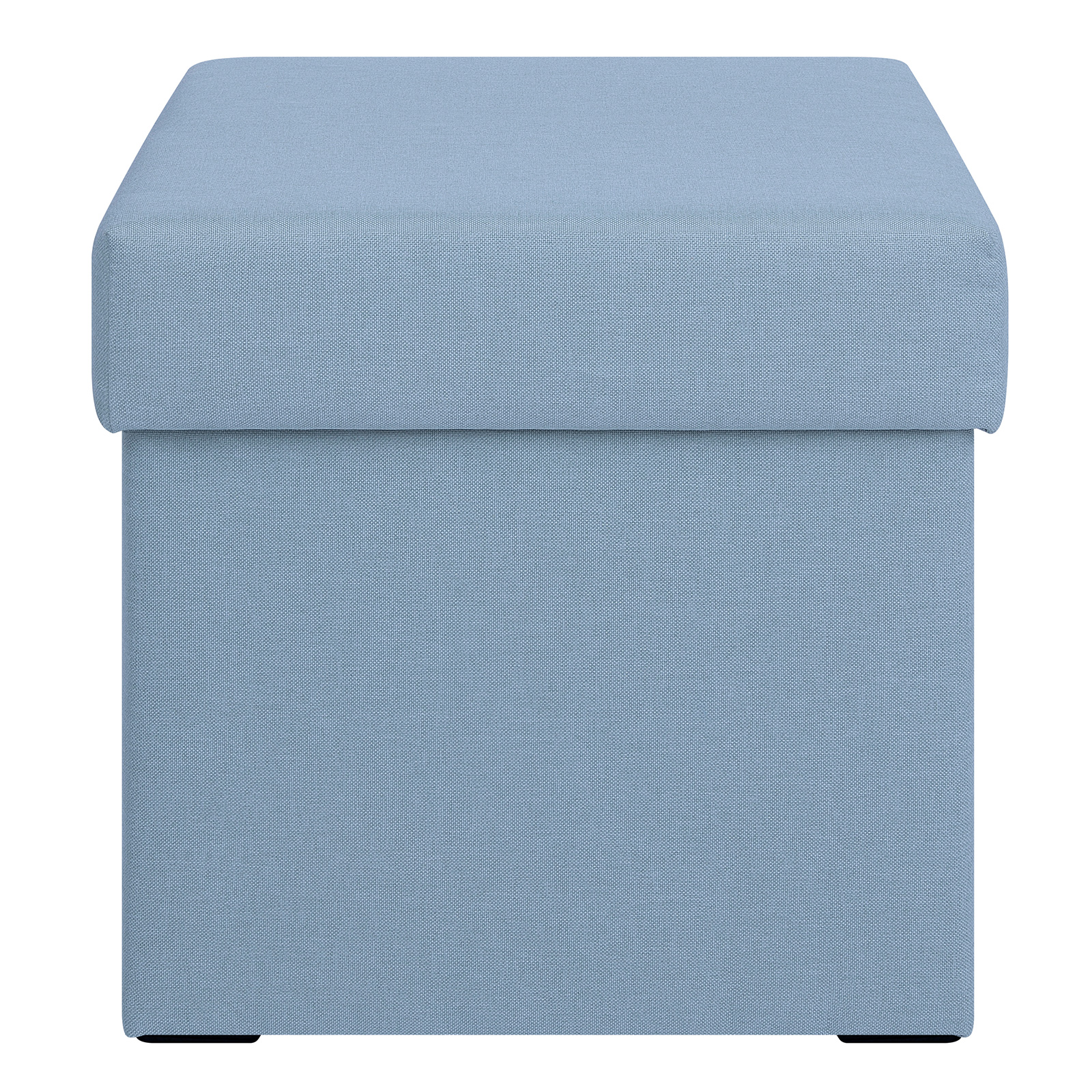 Polsterhocker - mint - Microfaser - mit Stauraum