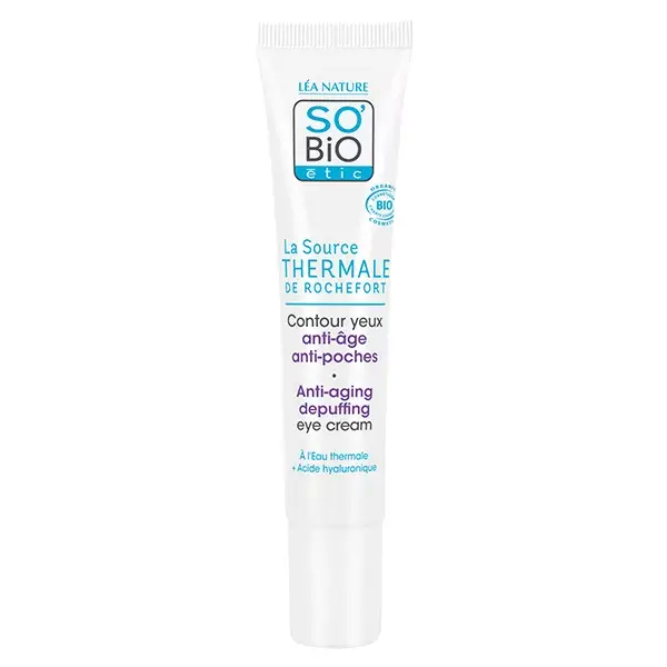 So'Bio Étic Rochefort Água Termal Antienvelhecimento e Anti-Inchaço para Contorno dos Olhos Orgânica 15ml