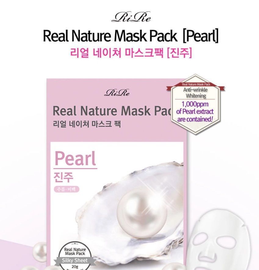 RiRe - Real Nature Mask Pack (Parel) 1 stuk