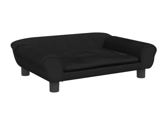 Canapé pour enfants noir 70x45x26 cm velours