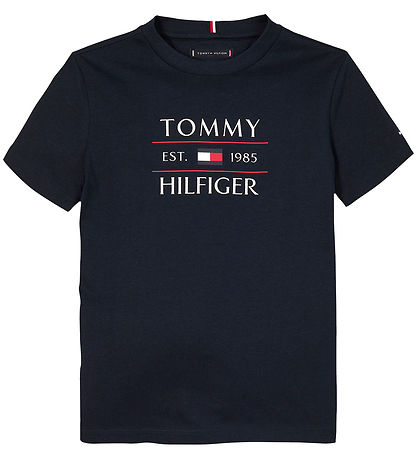Tommy Hilfiger T-Shirt - Flagge - Dark Nacht Navy
