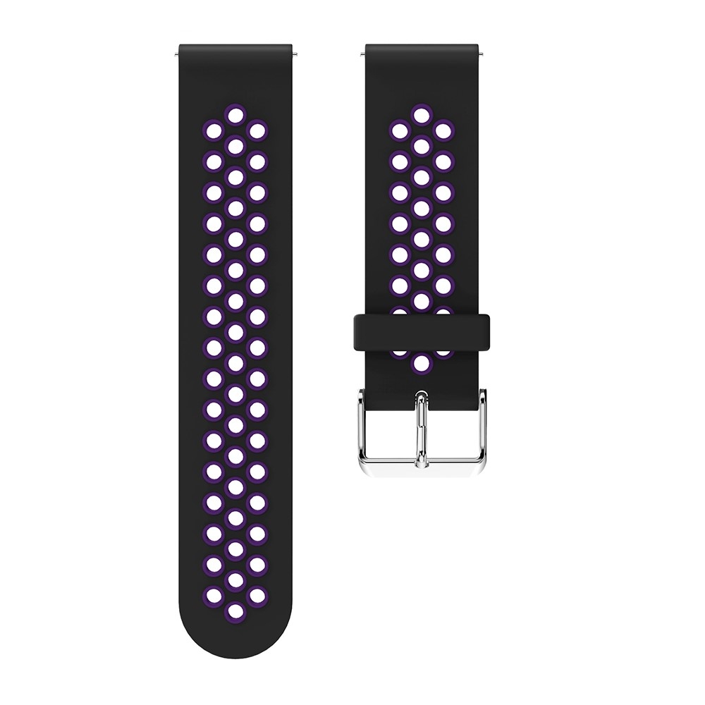 Samsung Galaxy Watch 6 (40mm/44mm) / 6 Classic (43mm/47mm) Silikon Armband Dual Color Dornschliesse - Schwarz / Lila