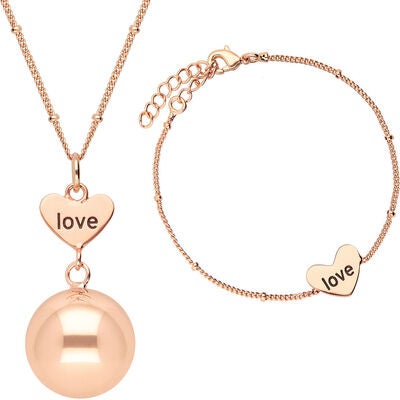 Bola Gravidsmykke med Armbånd Love, Roségull