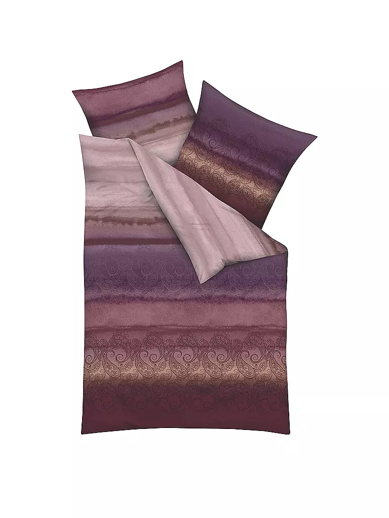 KAEPPEL Flanell Bettwäsche 70x90cm/140x200cm MARA Rosenholz  beere