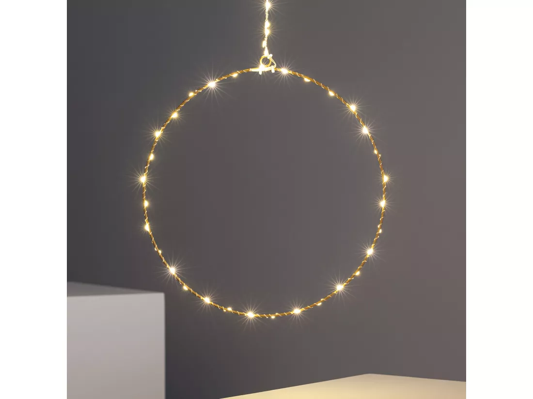 Anneau avec Guirlande lumineuse LED Hoop Doré