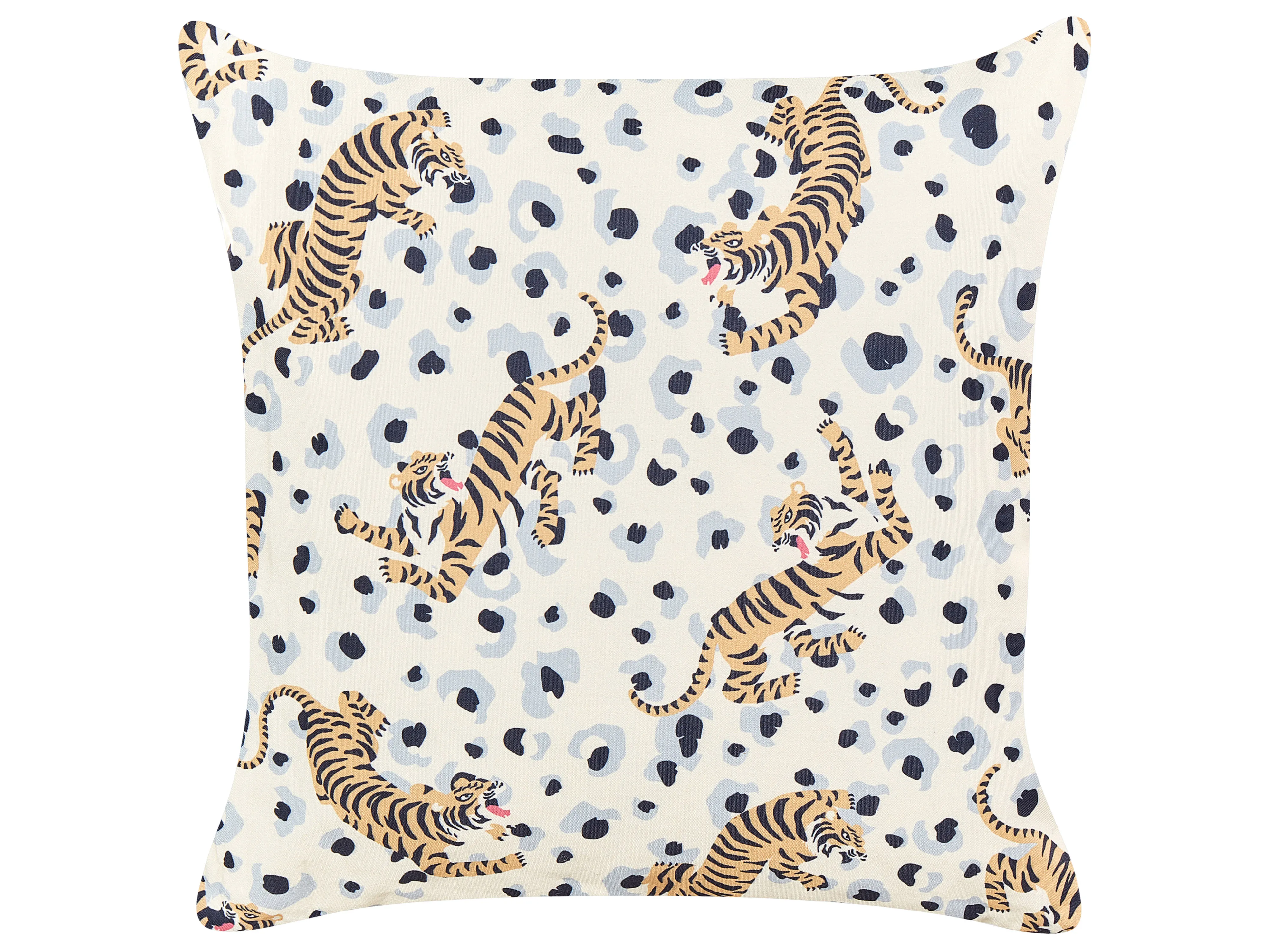Set van 2 tuinkussens ARENZANO dierenprint 45 x 45 cm Beige