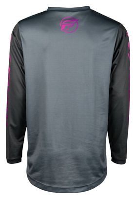 Maillot Manches Longues Enfant Fly F-16 Gris/Charcoal/Rose