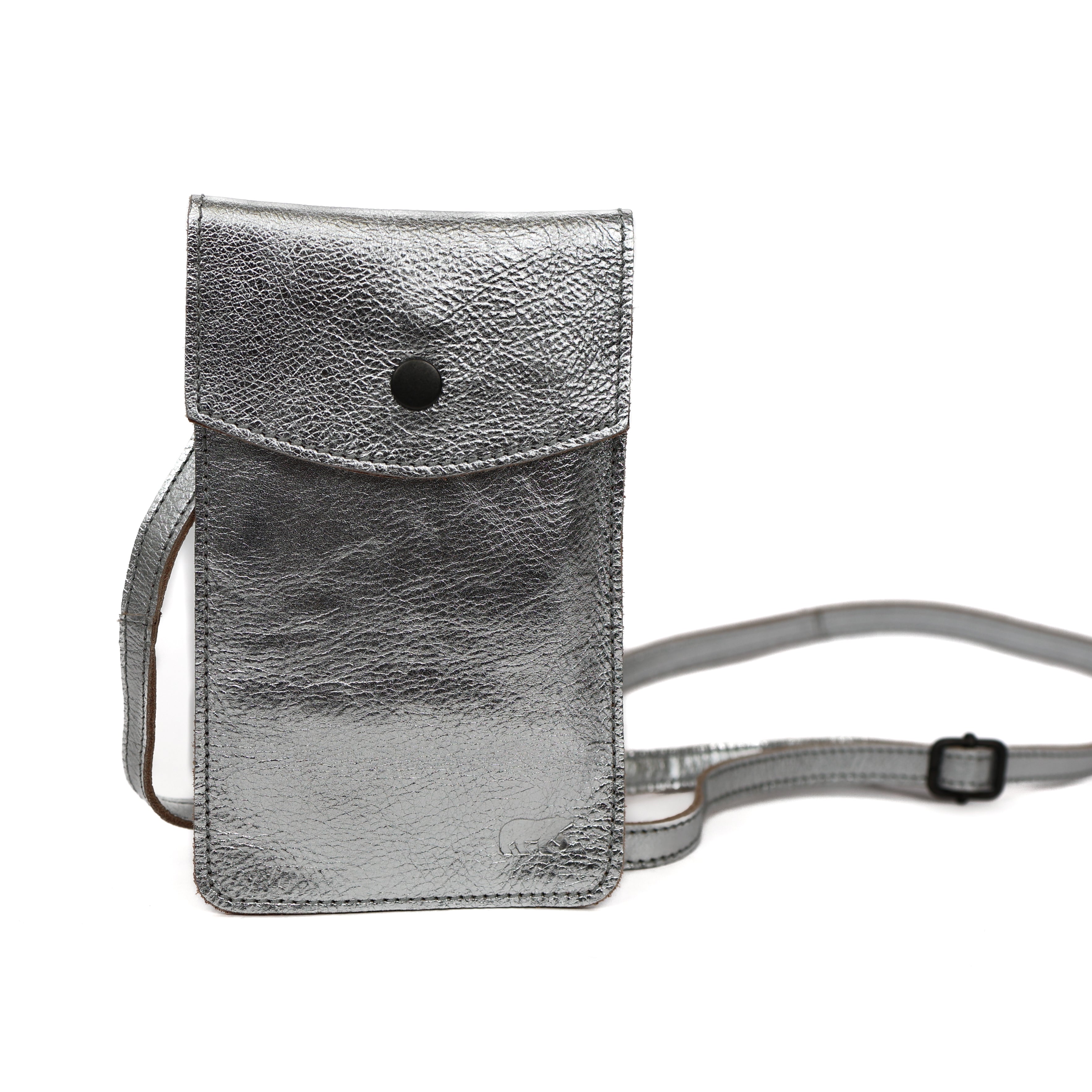 Telefoontasje 'Priya' silver Silver