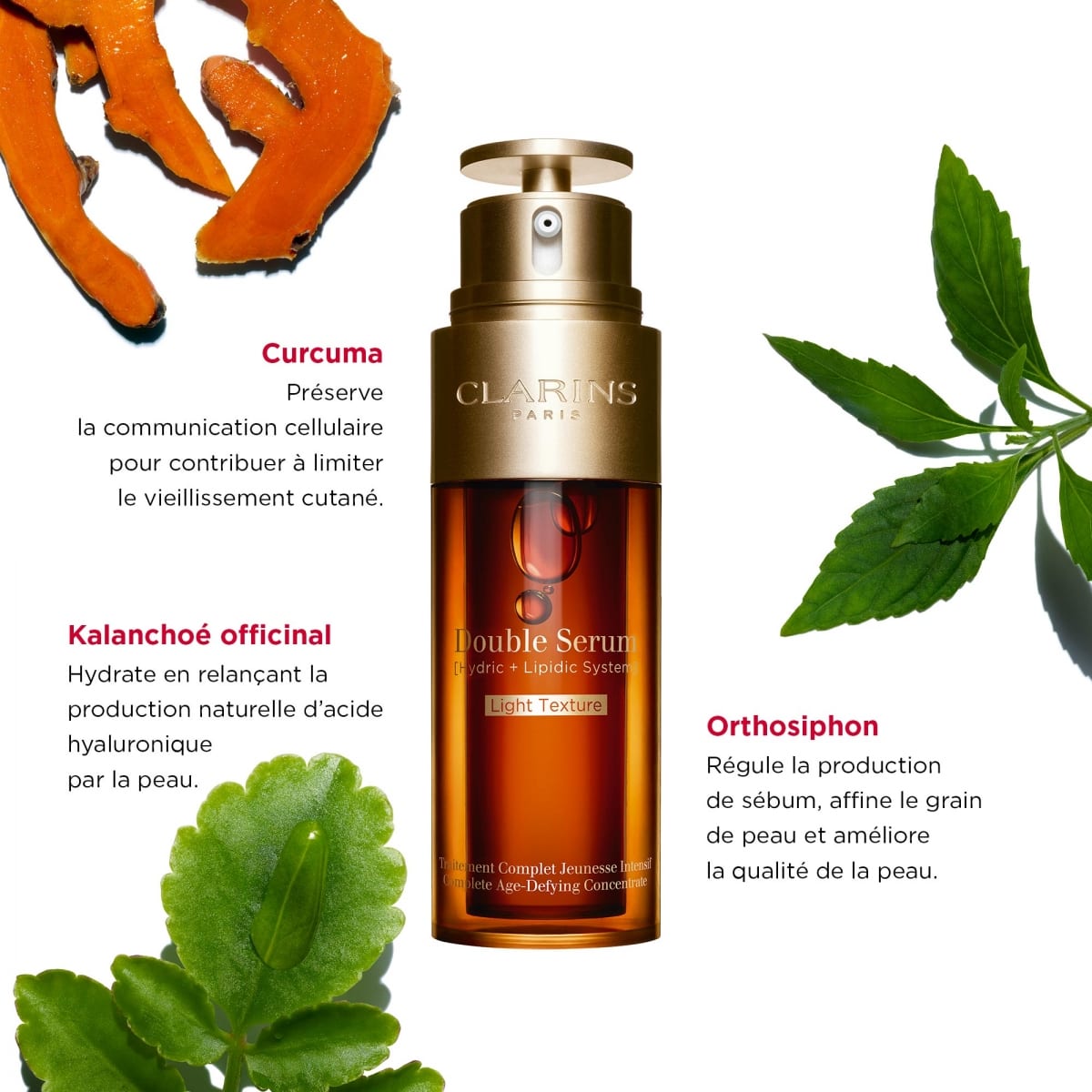CLARINS Double Serum Light Texture Traitement Complet Jeunesse Intensif