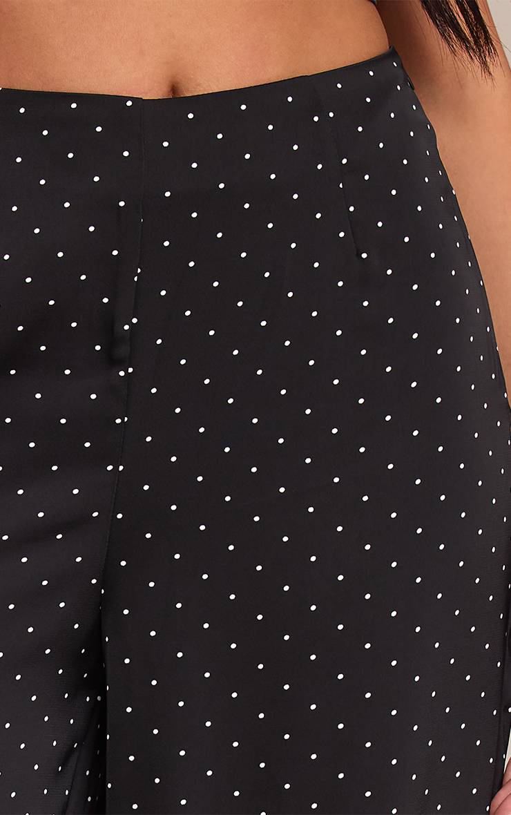 Noir Pantalon Droit À Pois