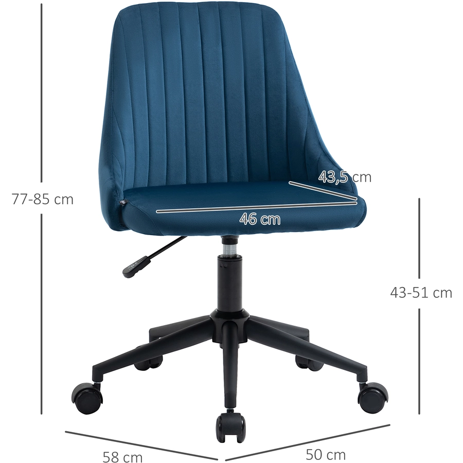 Vinsetto Bürostuhl ergonomisch geformt, high-end gaslift Blau