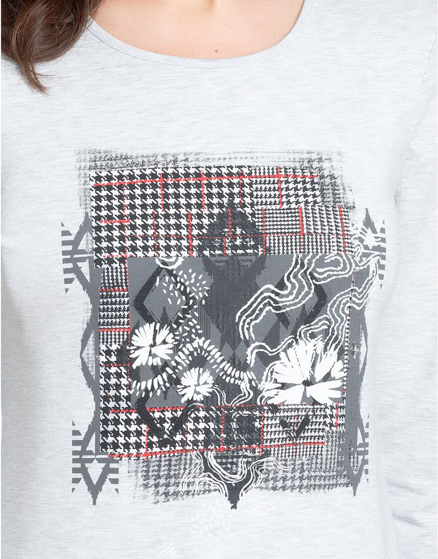T-shirt gris illustration