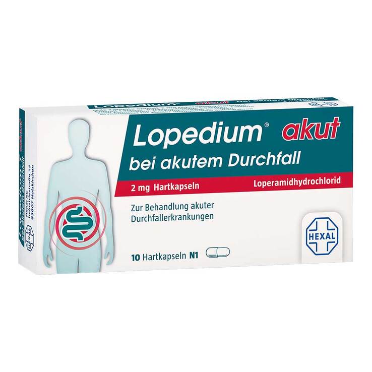 Lopedium akut bei akutem Durchfall Hartkapseln, 10 St
