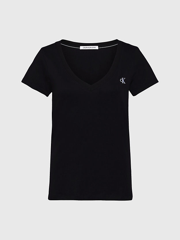 Camiseta de corte justo com decote em V