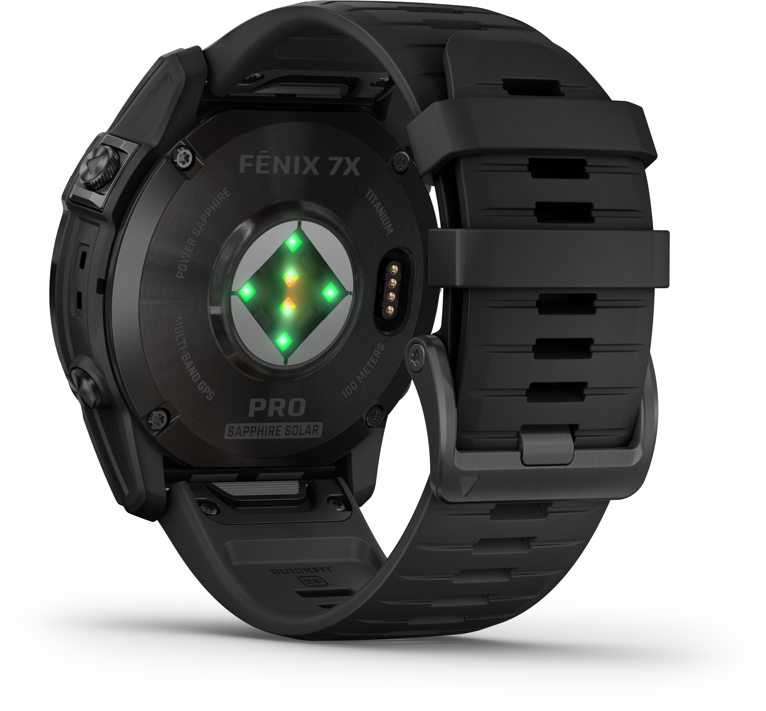 Fenix 7X Pro - Sapphire Solar - 51mm Carbon Gray Titan w/Black Band
