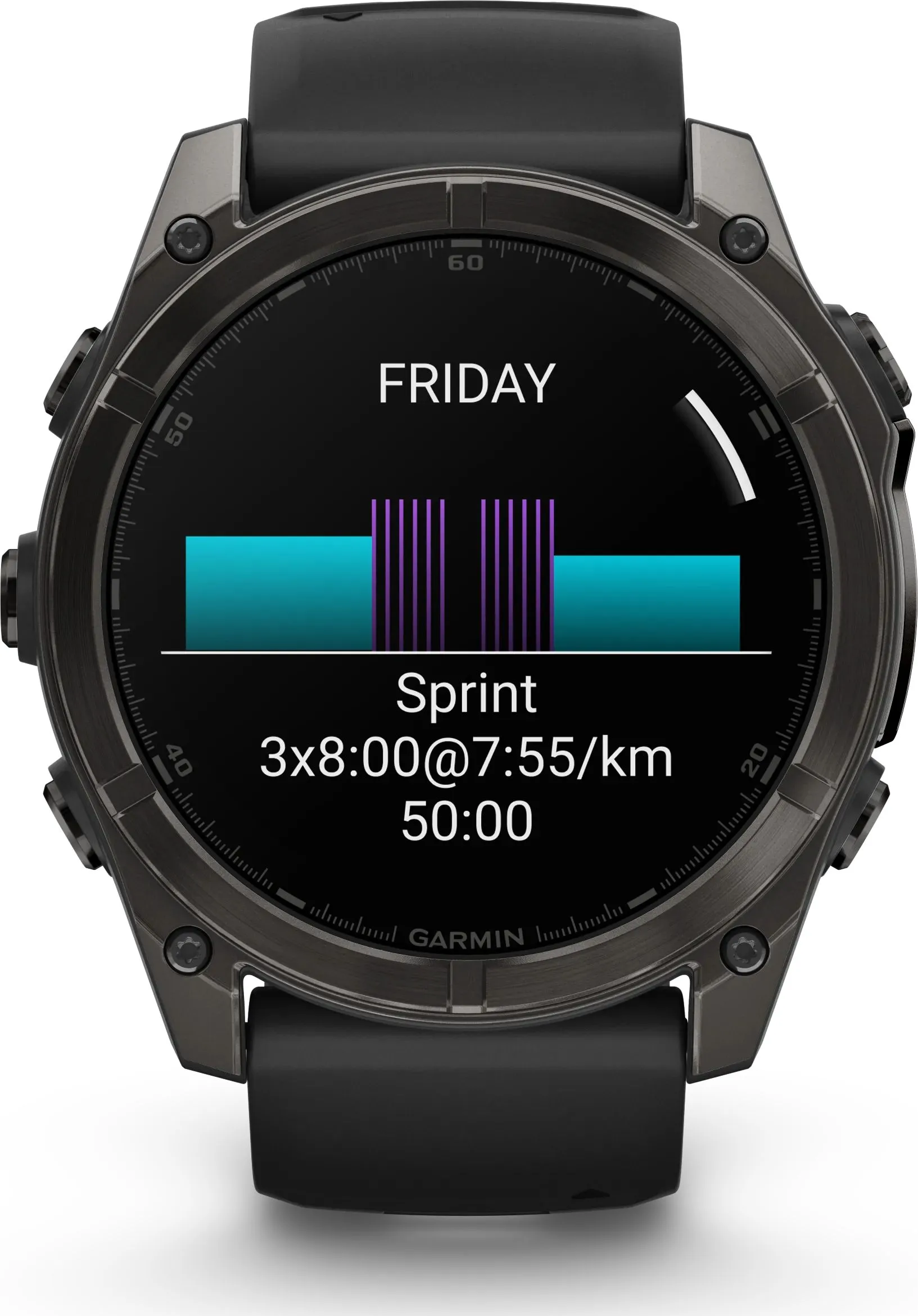 Garmin Fenix 8 Amoled 51mm, Sapphire Carbon Gray DLC Titanium - Black/Pebble Grey Silicone Strap