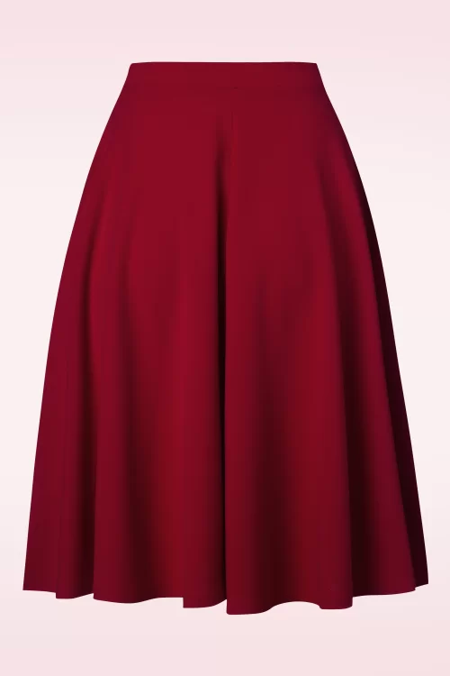 Vintage Chic for Topvintage Sheila swingrok in wijnrood