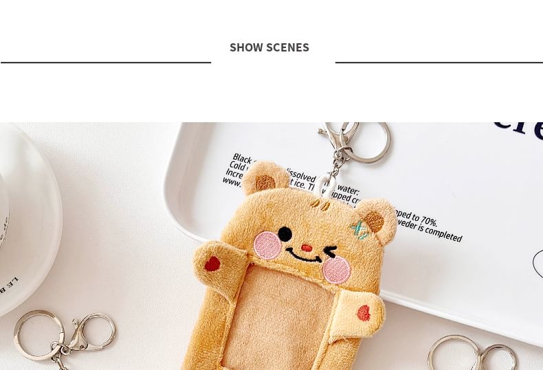 Kumi Fanchant - Dieren / Strik Chenille Instant Fotoalbum Sleutelhanger (Diverse Ontwerpen)