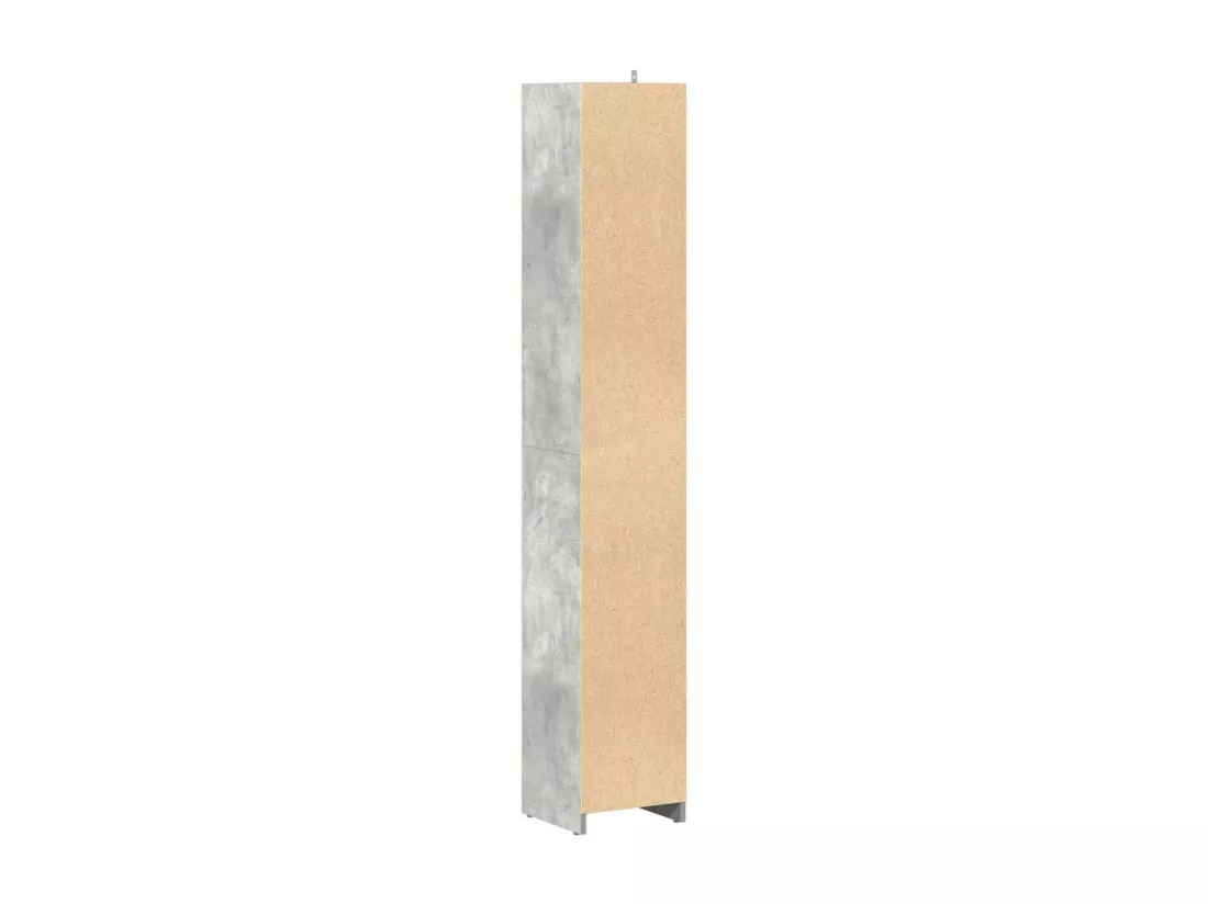 Armoire de salle de bain Gris béton 30x30x183,5 cm Aggloméré
