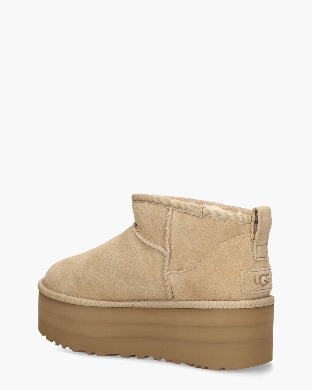 UGG Classic Ultra Mini Platform Boot Sand Dames Enkelboots