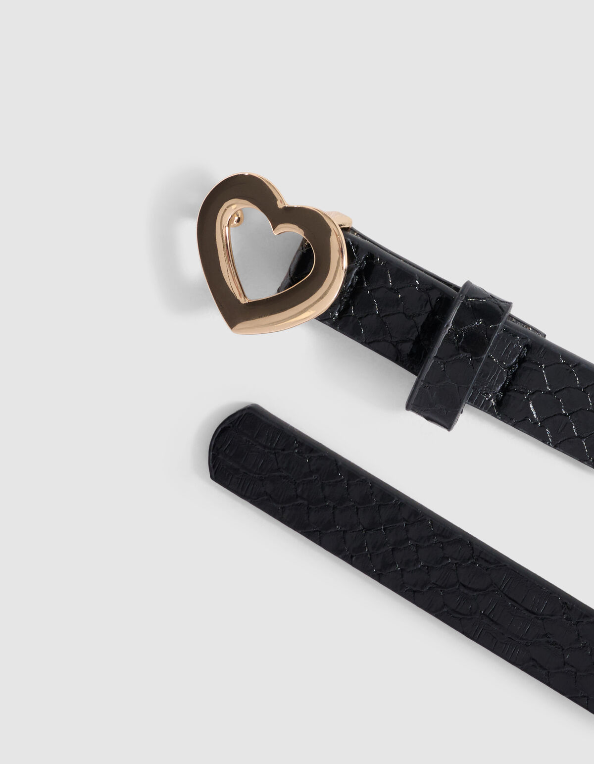 Snake Print Riem Zwart
