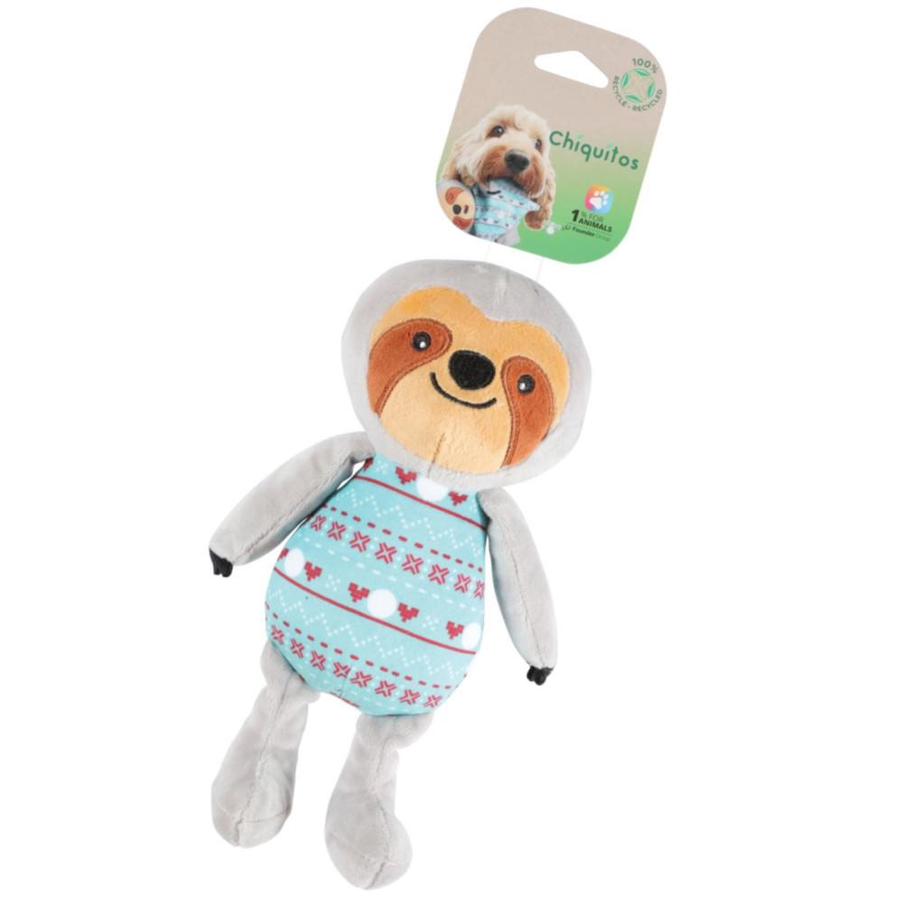 Paresseux debout jouet peluche chiquitos pour chien