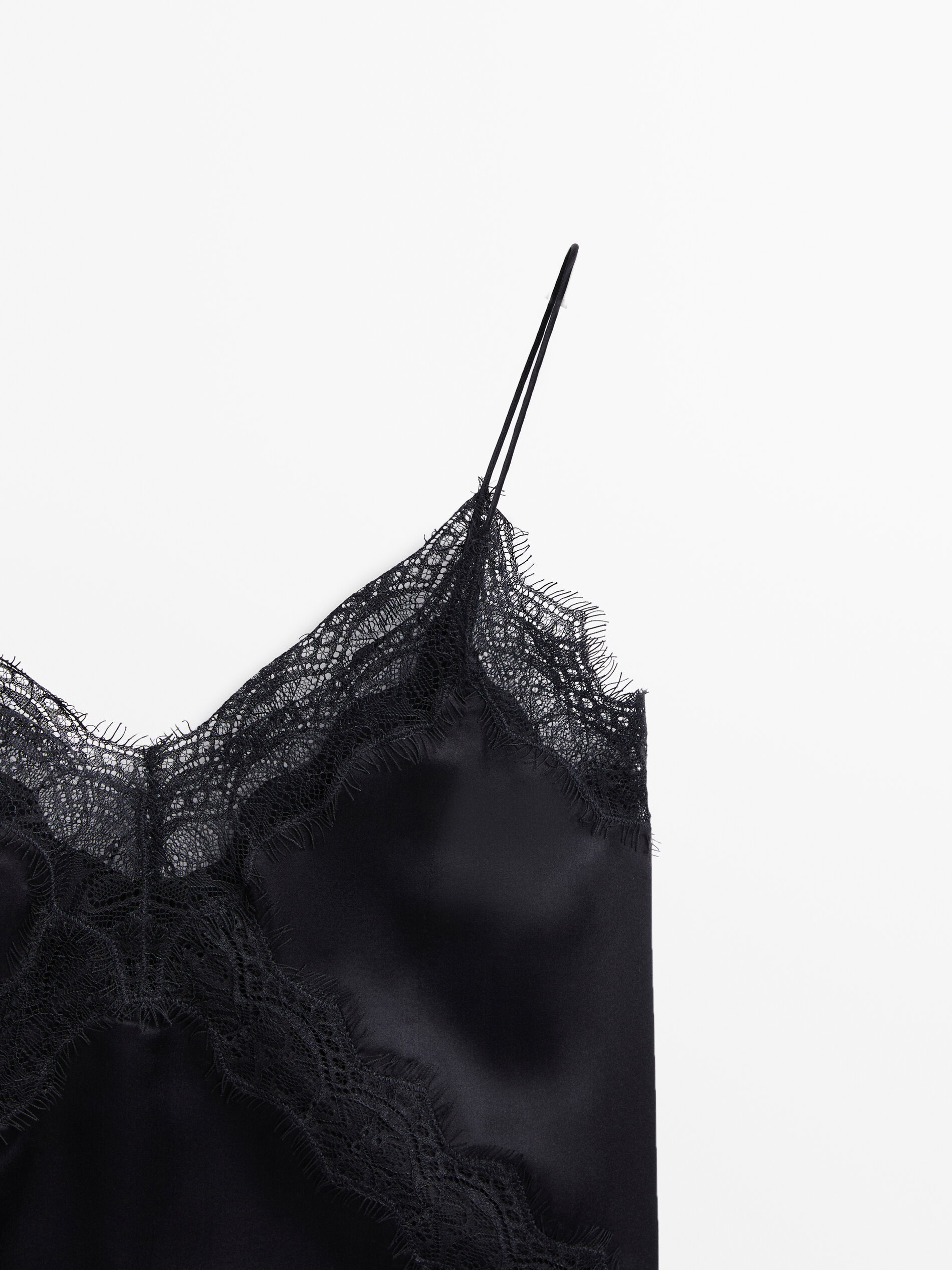 Top curto detalhe encaje -Studio - AZUL DARK