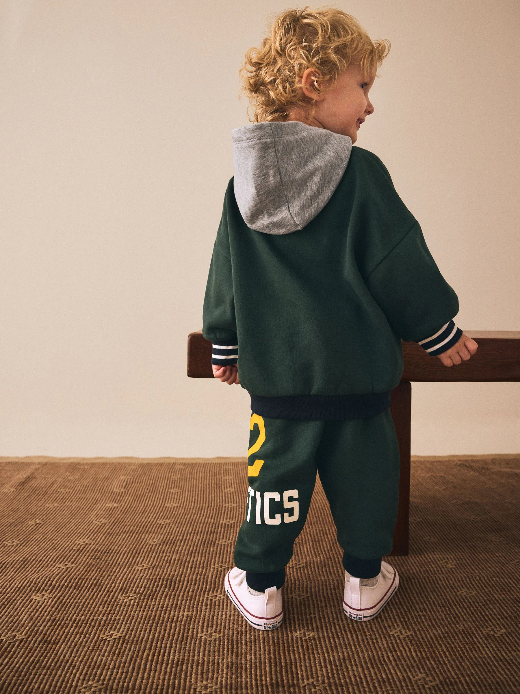 Groen - Set met hoodie en joggingbroek (3mnd -7jr)