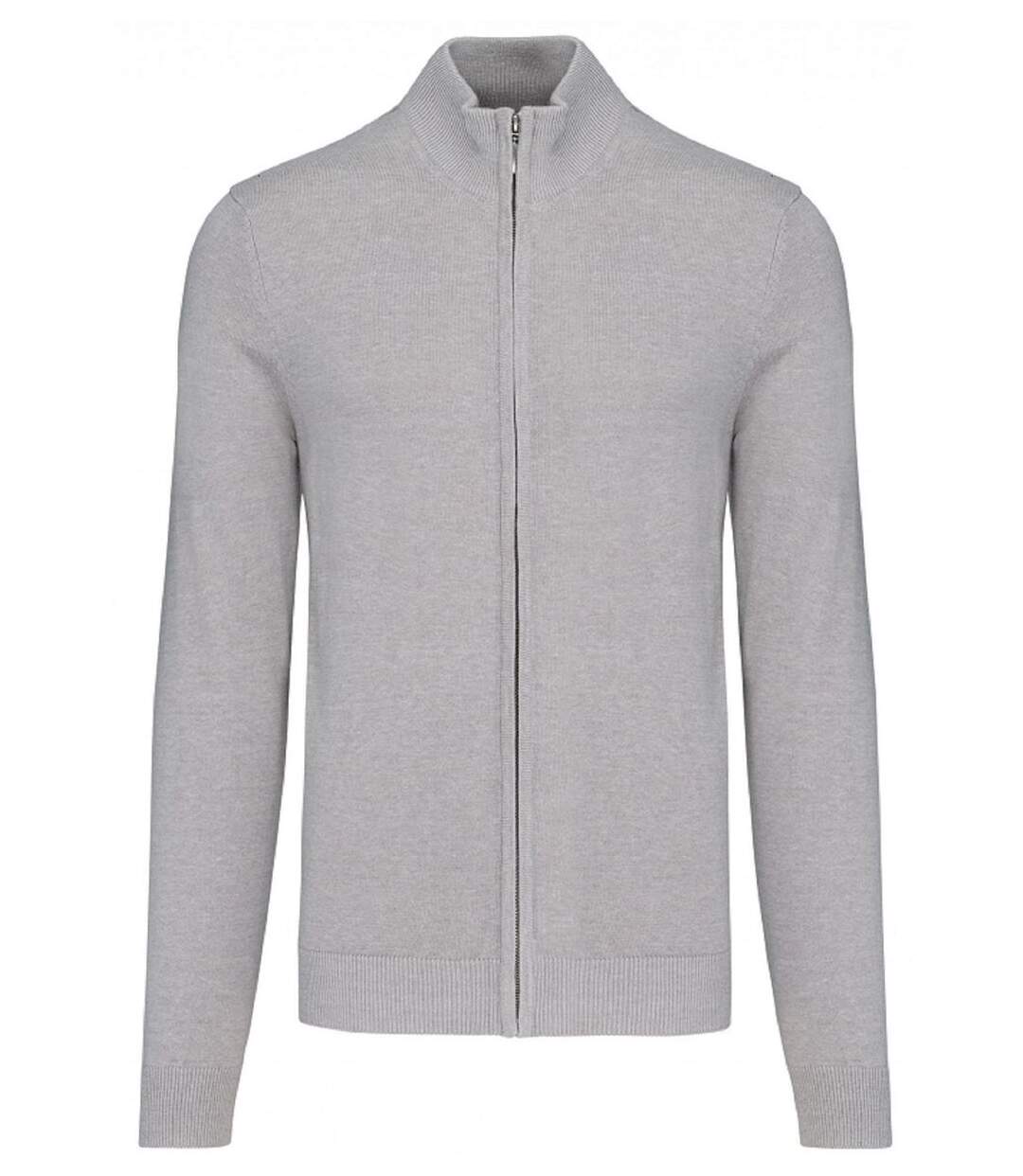 Gilet zippé cardigan K961 - homme - gris