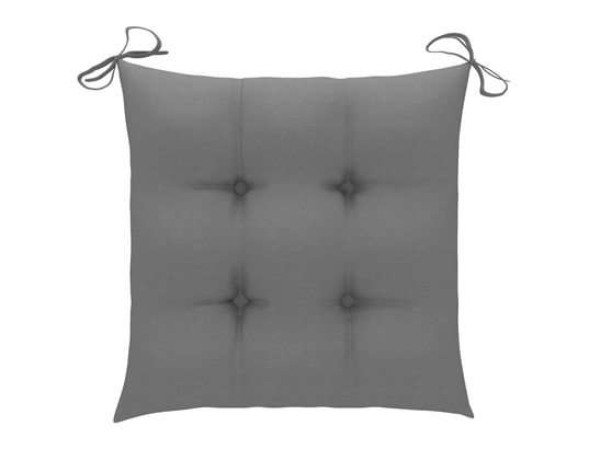 VIDAXL - Galette de chaise Coussins de chaise 2 pcs gris 50x50x7 cm tissu