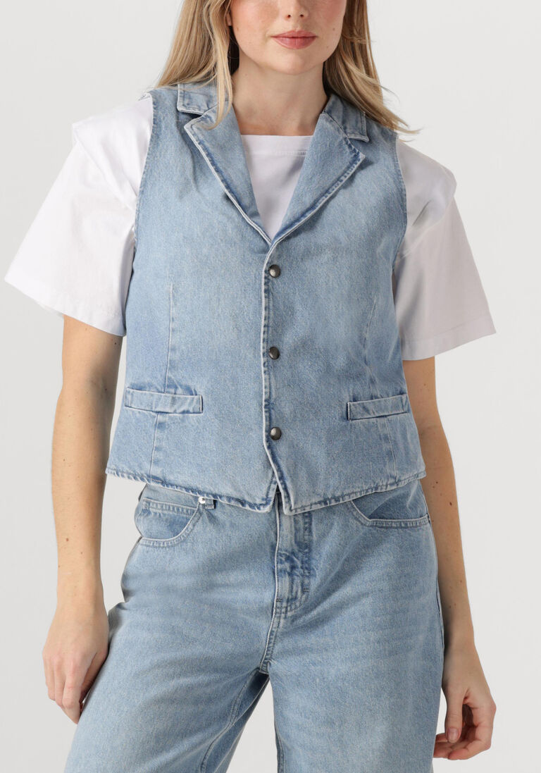 lichtblauwe penn & ink gilet waistcoat