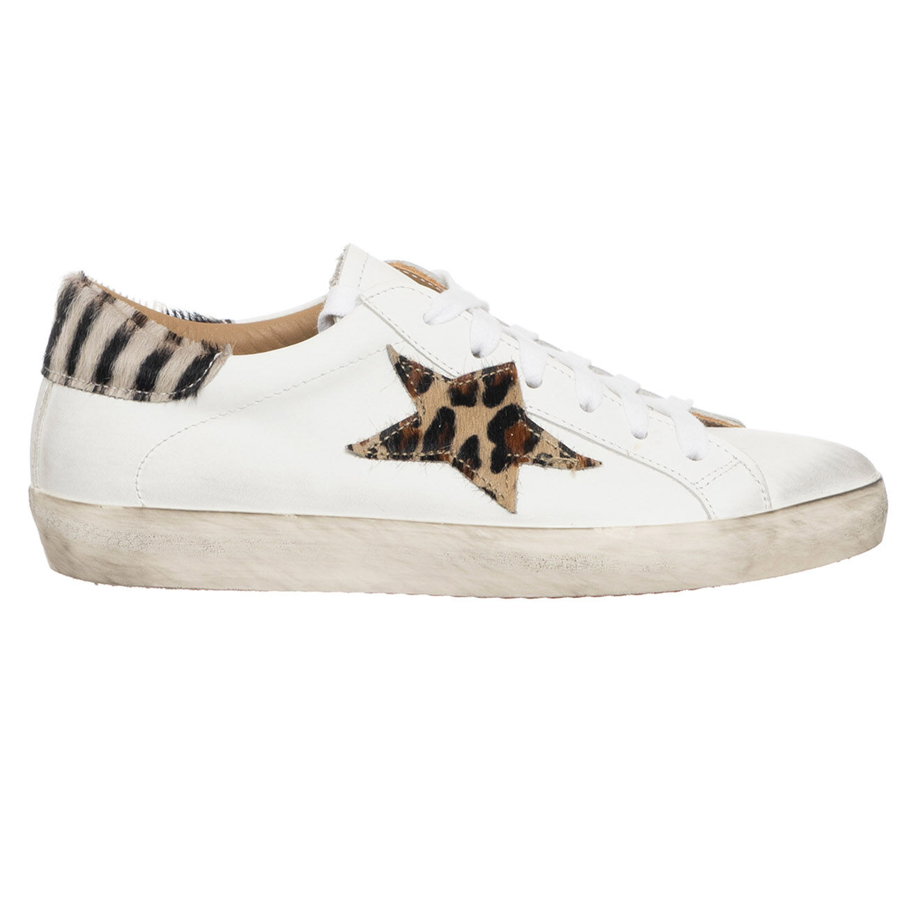 Loretta Pettinari Baskets en Cuir Tatiana blanches