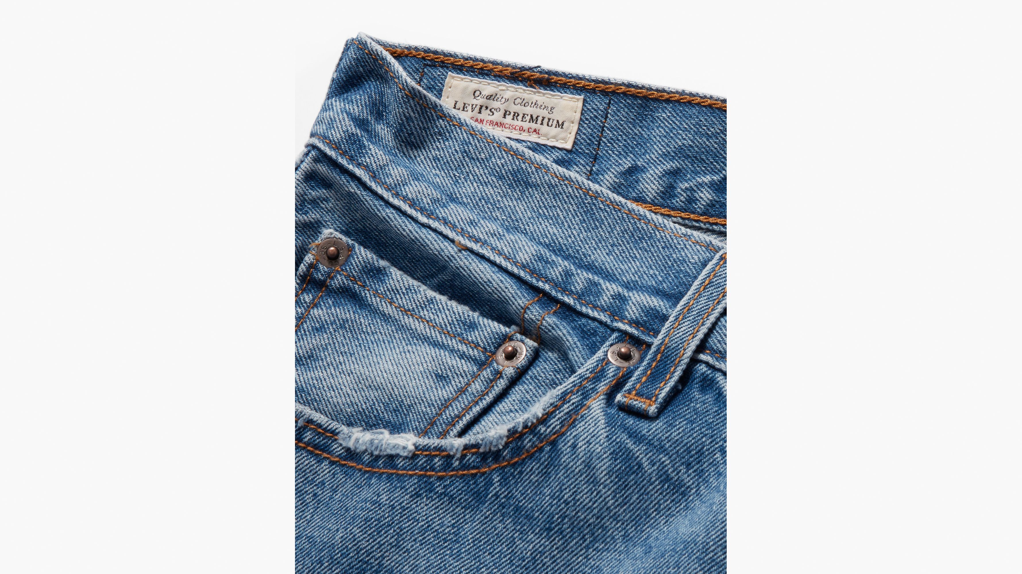Jean Middy Straight - Medium Indigo Worn In - Bleu