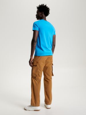 Camiseta Extra Slim Fit com Bordado de Bandeira