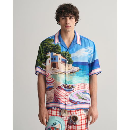 GANT Silke Skjorte, Rich Blue, XL