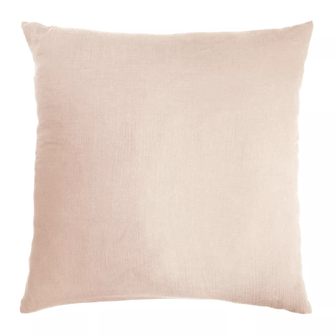 Taie d'oreiller carrée gaze de coton (60 x 60 cm) Gaïa Rose poudré