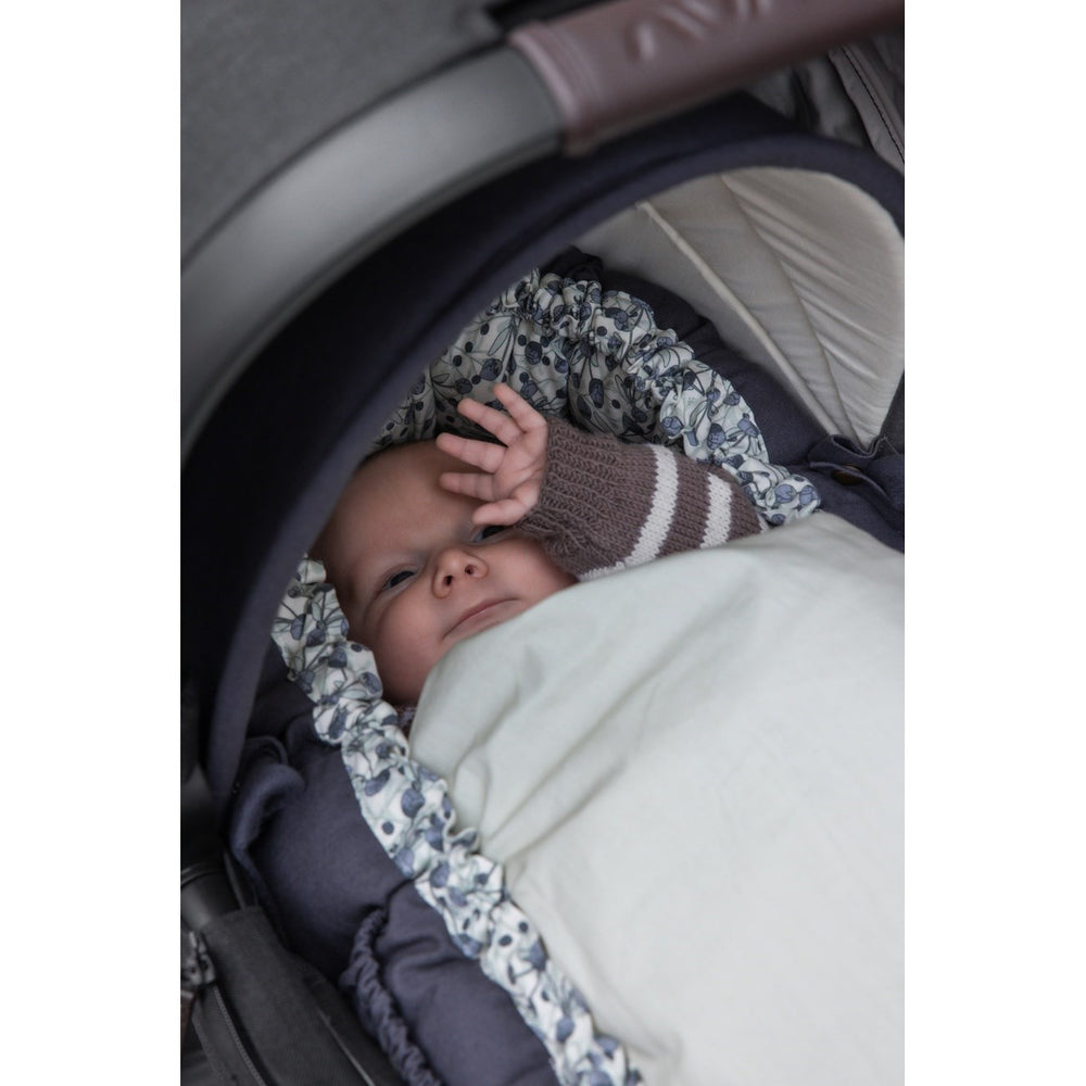 Køb Sebra Blue Olive Hætte Til 3-In-1 Baby Nest