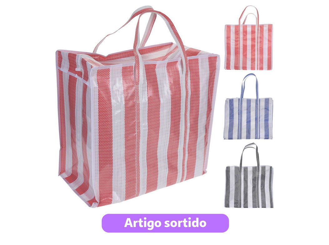 SACO COMPRAS 55X50X30CM CORES SORTIDAS