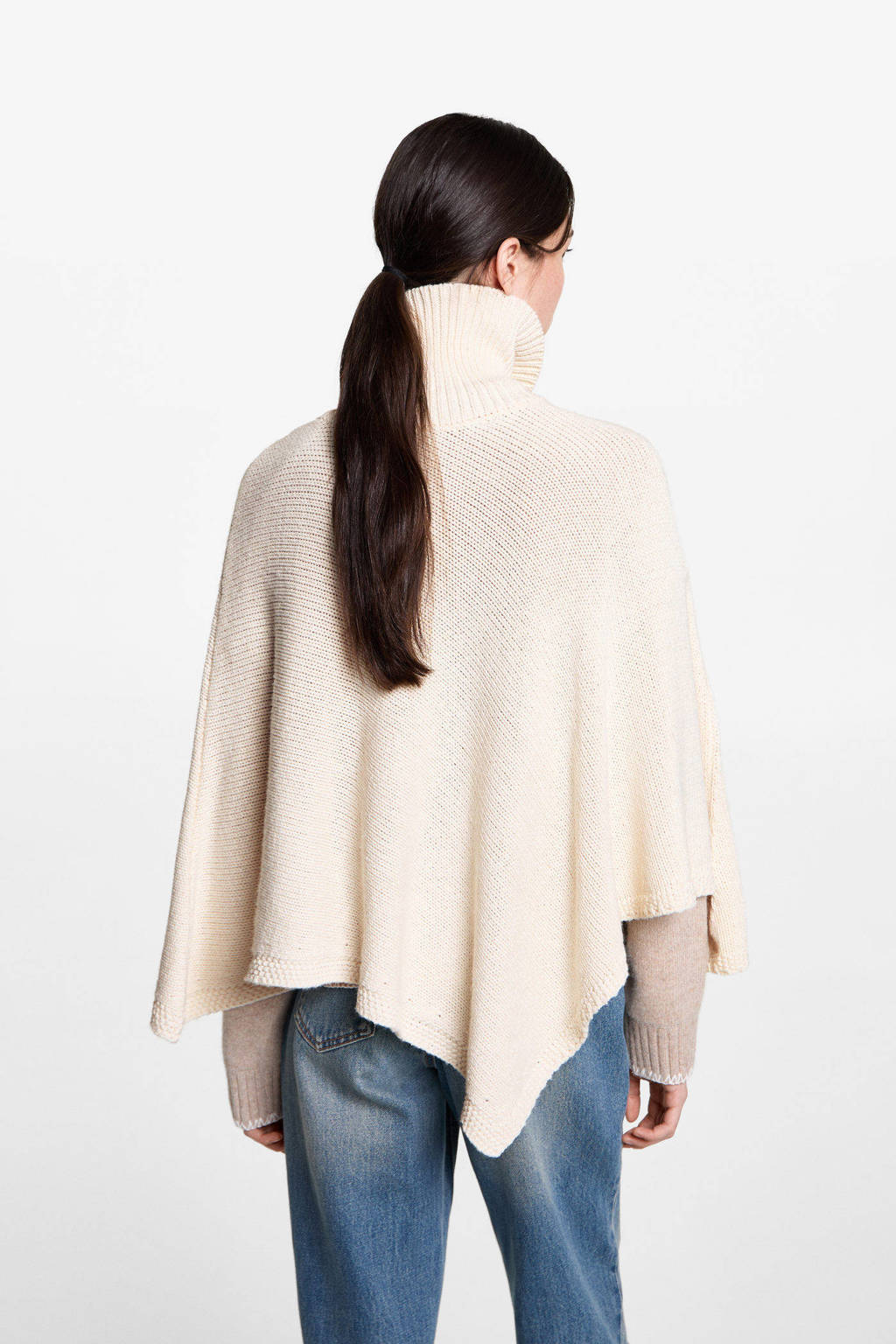 poncho naturel wit