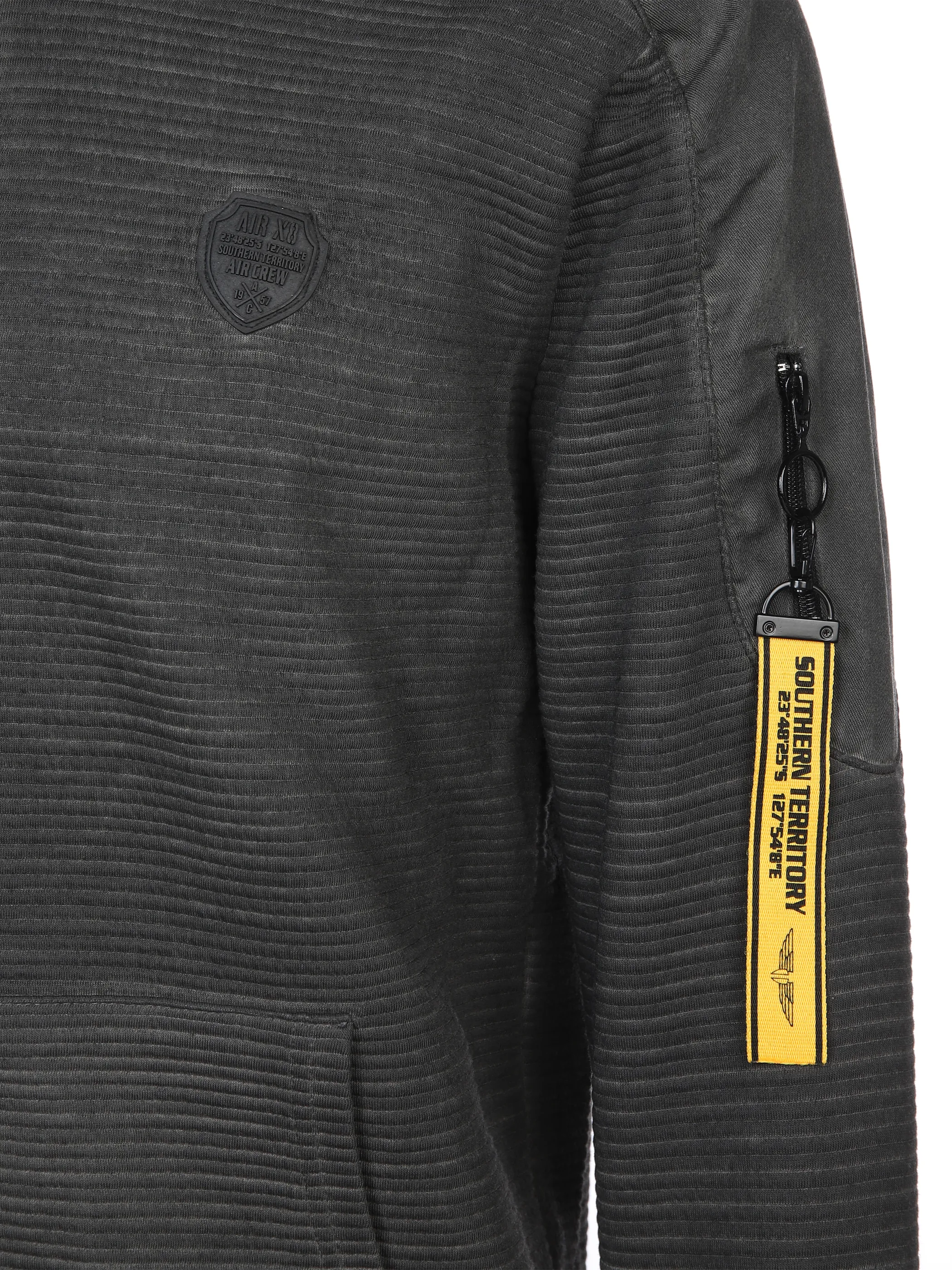 Herren Sweatjacke in verwaschener Optik