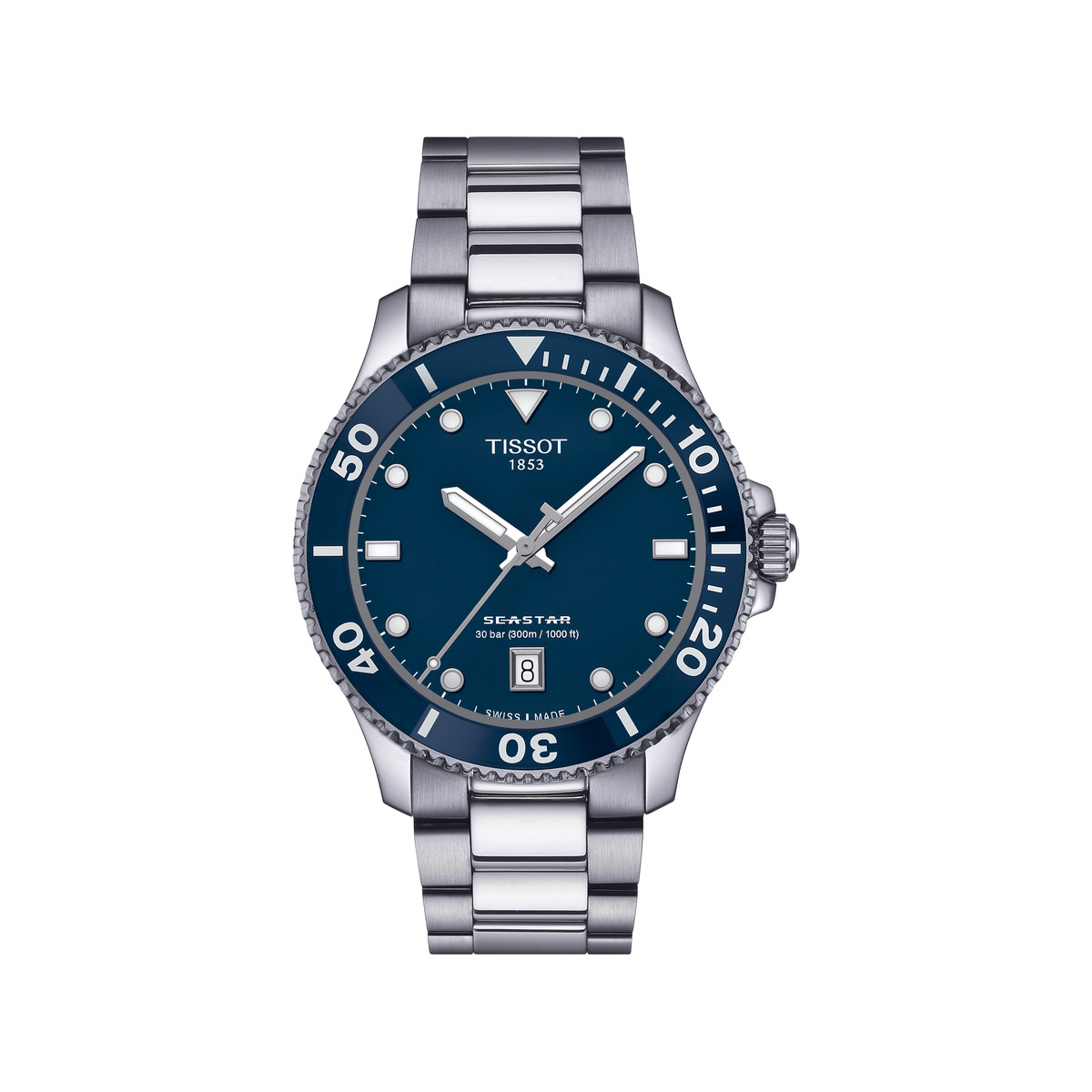 Montre TISSOT t-sport mixte bracelet acier gris