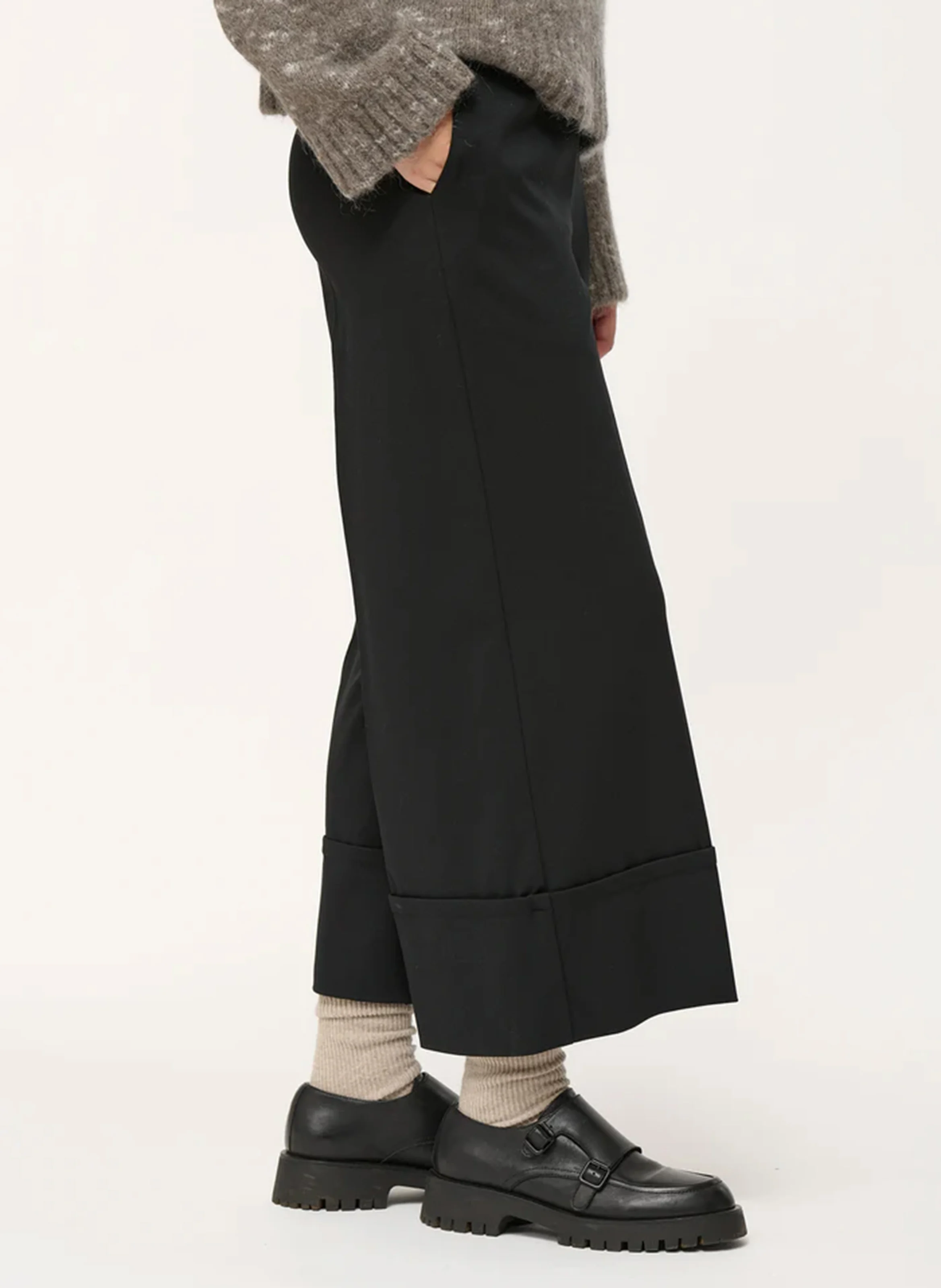 Pantalon large | Noir