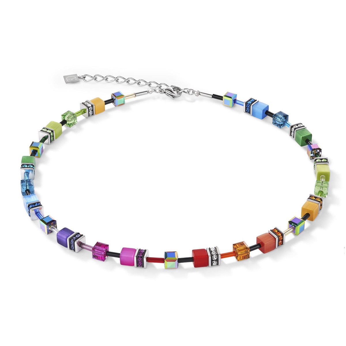 Collier Coeur de Lion Géocube Rainbow