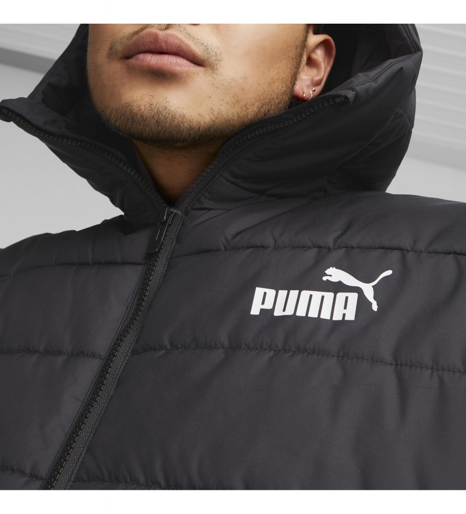 Casaco acolchoado com capuz Puma preto