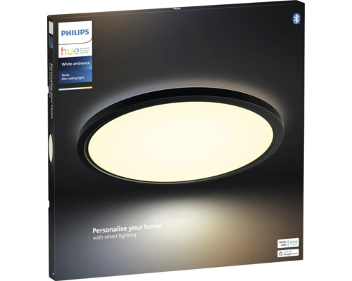 Philips Hue plafondlamp 25W 2600 lm 2200-6500 K HxØ 3,6x54,2 cm Tento wit Ambiance zwart