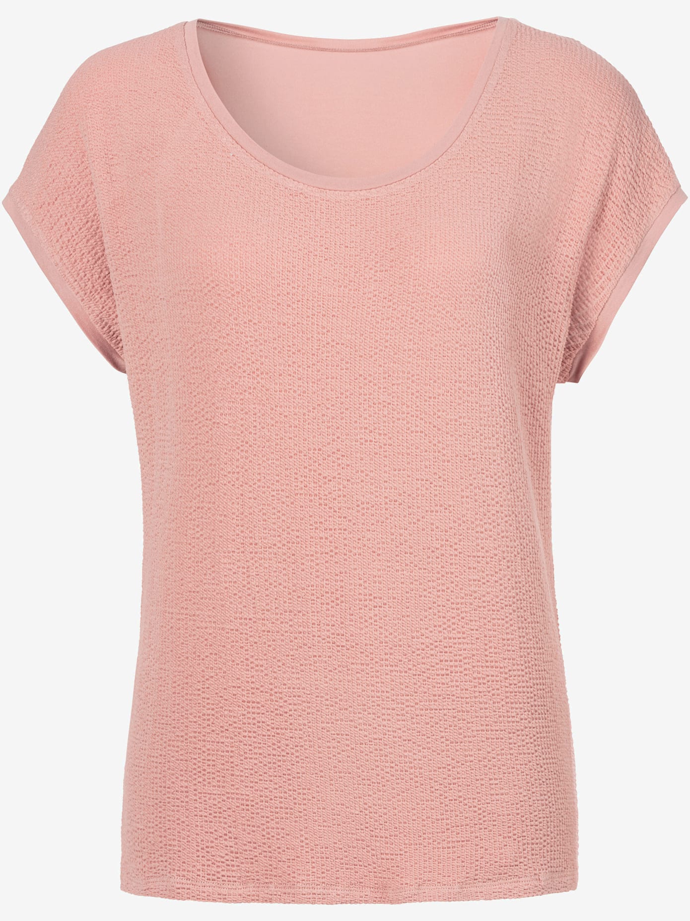 T-shirt mélange de matières extensible en viscose agréable