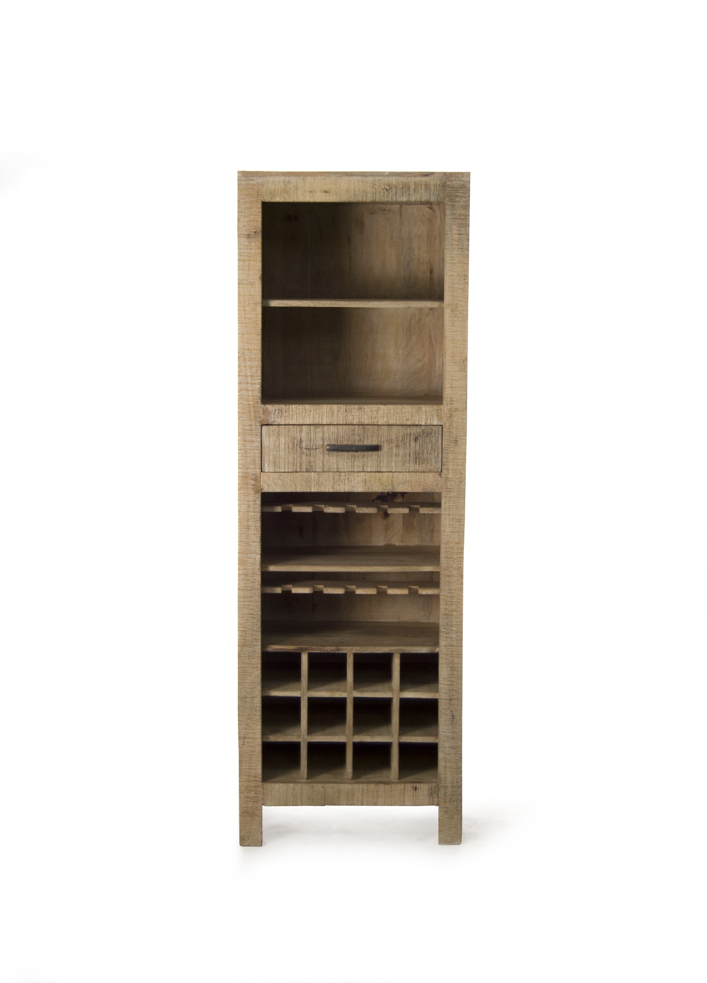 Weinregal 'Wackwolf', braun, L 40 cm, B 60 cm, H 180 cm von fischer's lagerhaus