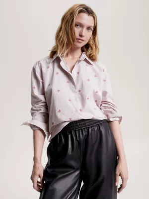 Camisa oversized TH Monogram Ithaca Stripe